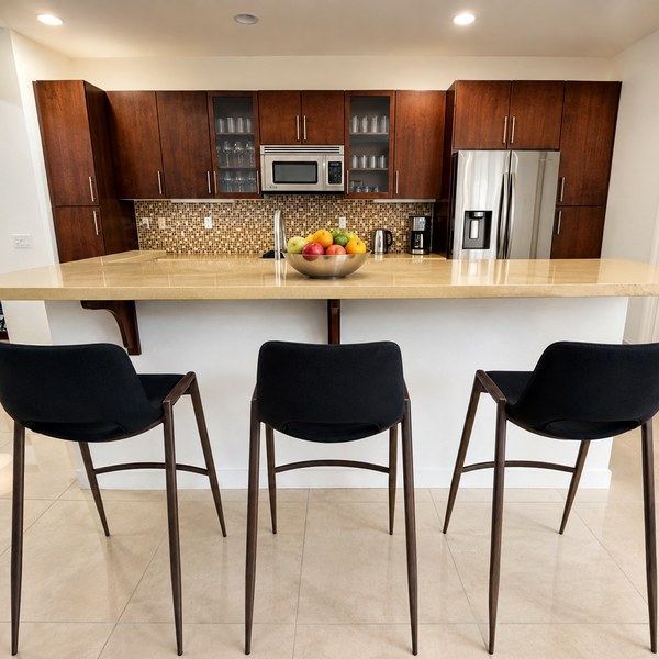 Kitchen island with bar seating